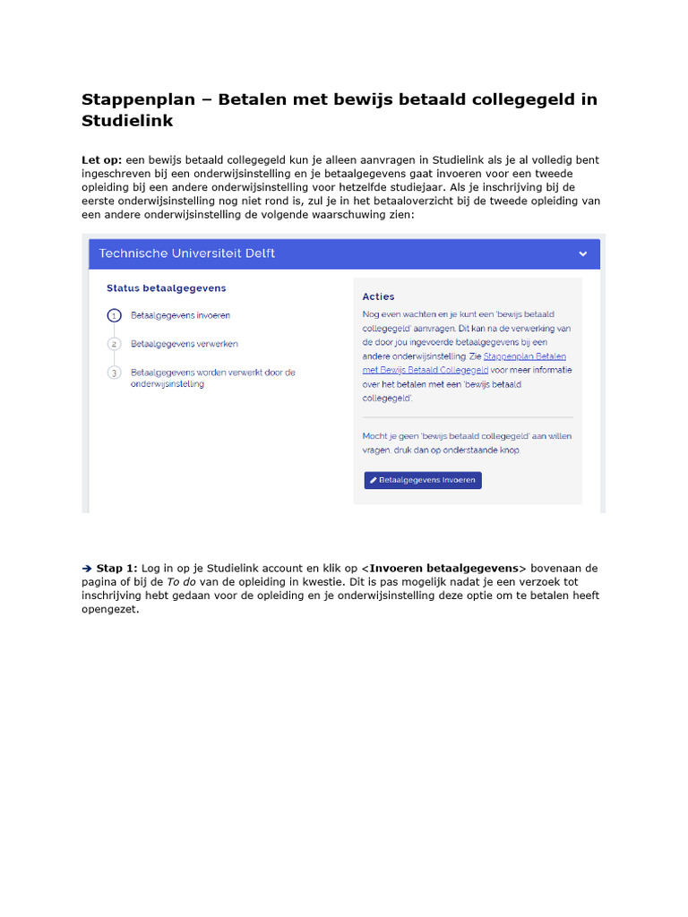 Stappenplan Aanvragen BBC NL | PDF