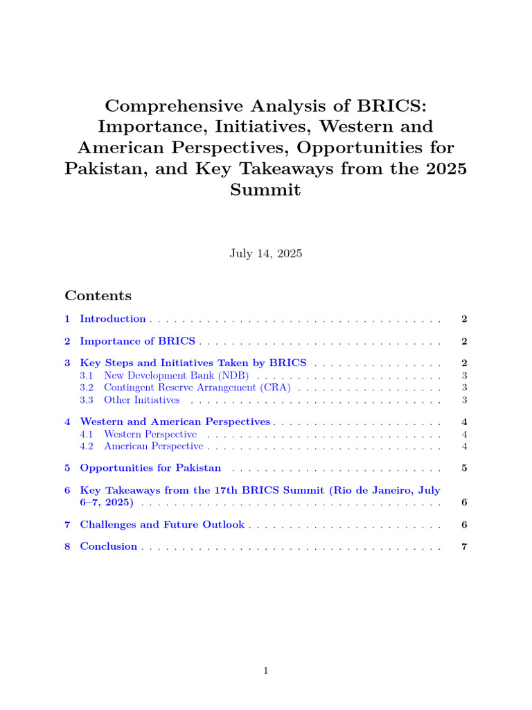 BRICS Analysis: Key Insights & Impacts | PDF | Economies ...