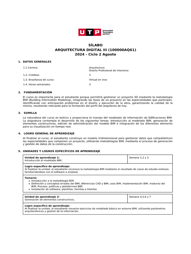 Curso BIM en Arquitectura Digital III | PDF | Modelado de información ...