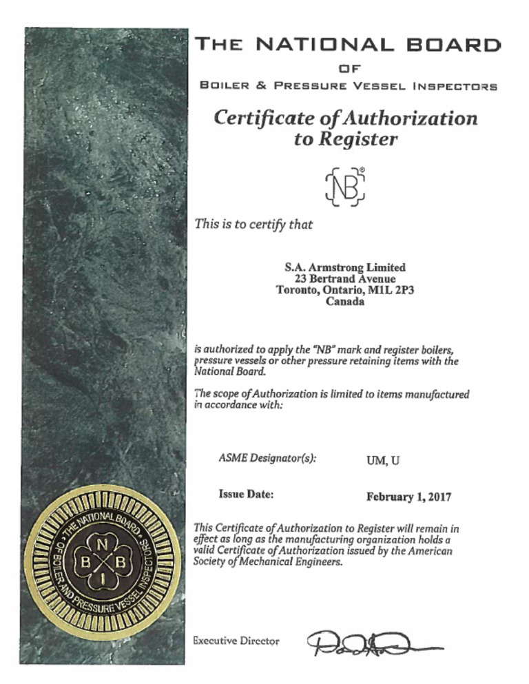 3565 002 National Board-Boilers NB Certificate | PDF