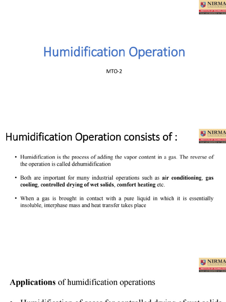 Humidification | PDF