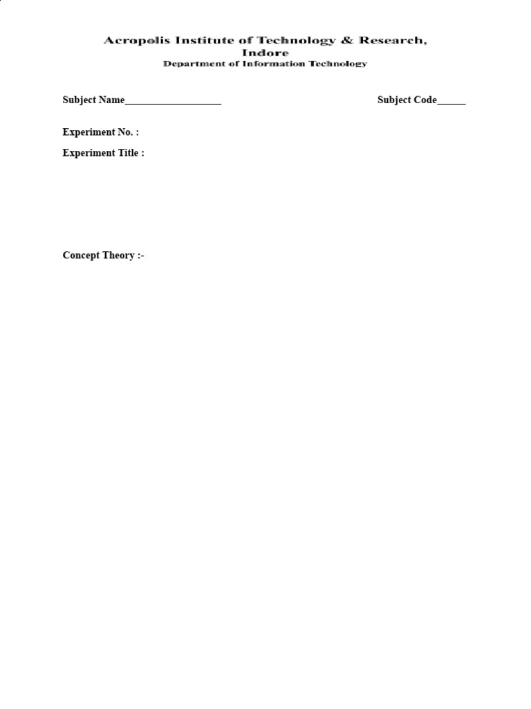 Experiment Writing Page | PDF