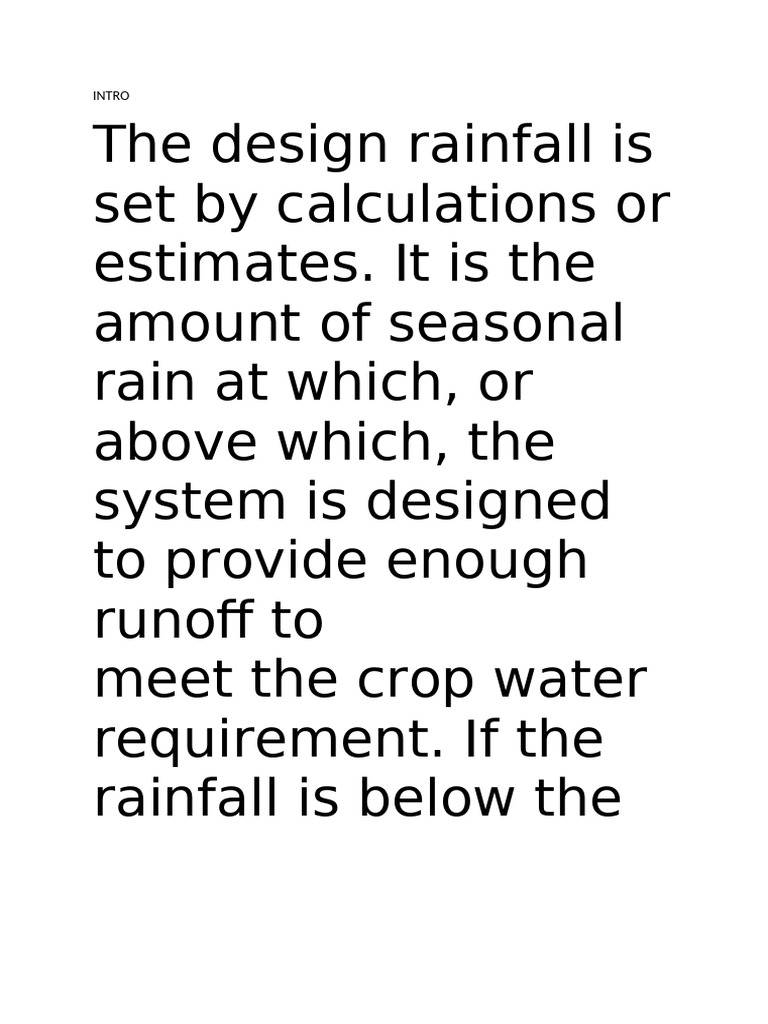 Design Rainfall and Surface Runoff Analysis | PDF | Rain | Surface Runoff