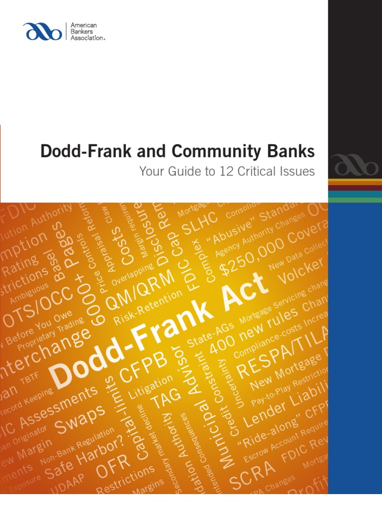 Aba Dodd Frank Community Banking Pdf Dodd Frank Wall Street
