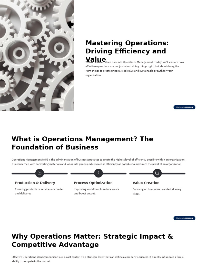 Mastering Operations for Efficiency & Value | PDF | Operations ...