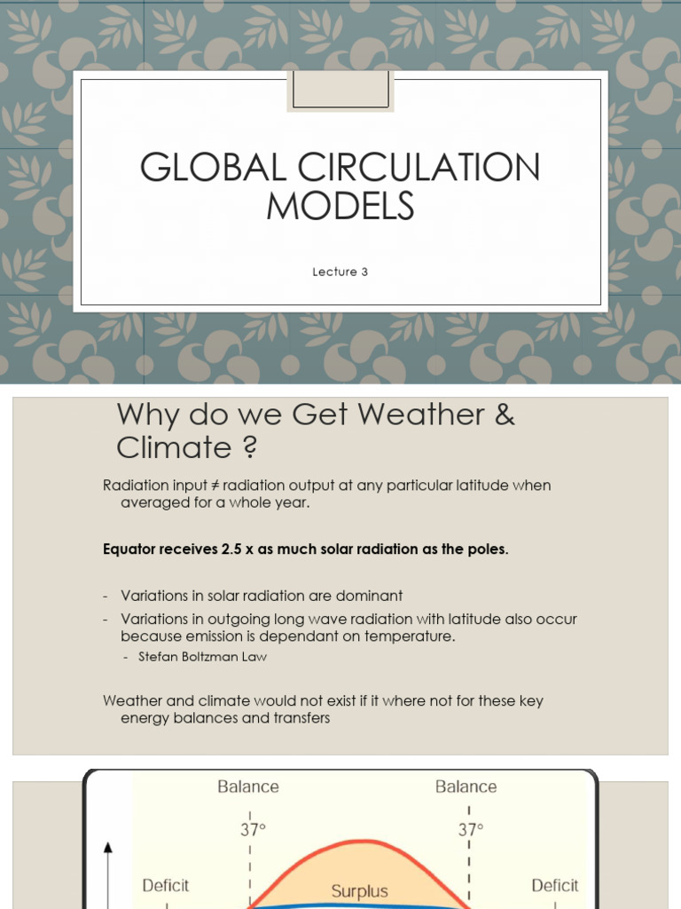 Understanding Global Circulation Models | PDF | Atmospheric Circulation ...