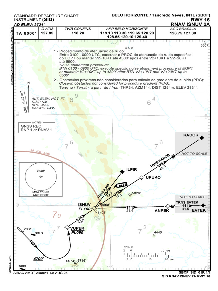 SBCF - Rnav Isnuv 2a Rwy 16 - Sid - 20240808 | PDF