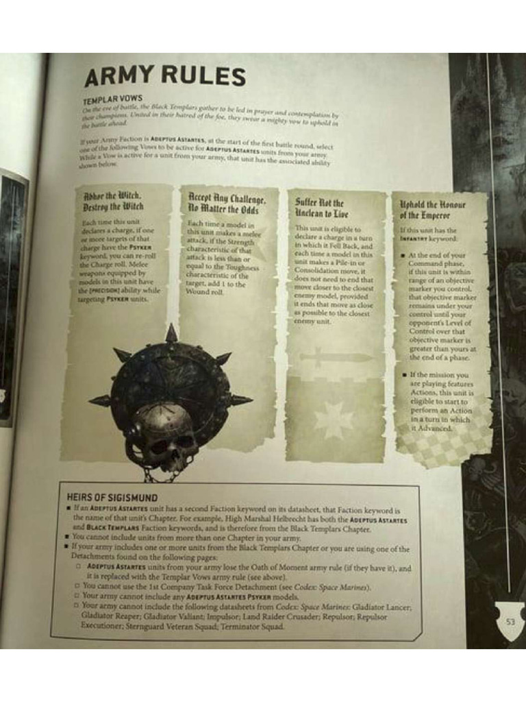 10ed Codex Black Templars Leak | PDF