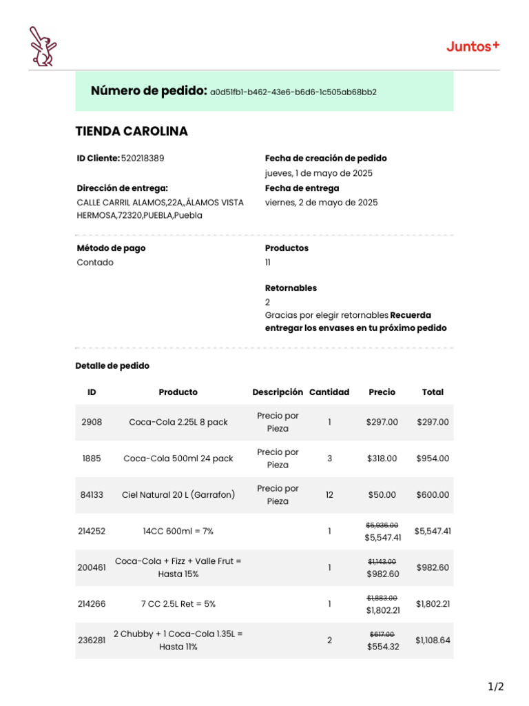 Order | PDF | Coca Cola