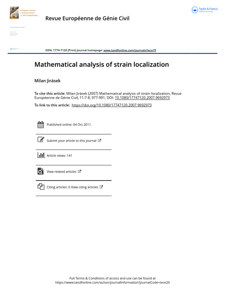 Strain Localization in Softening Materials | PDF | Deformation ...