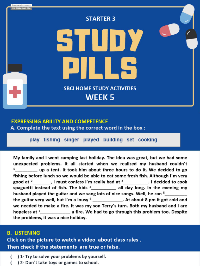 Week 5: Expressing Ability Activities | PDF