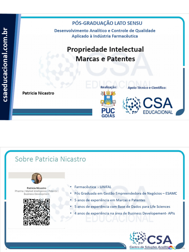 Propriedade Intelectual na Indústria Farmacêutica | PDF | Patente ...