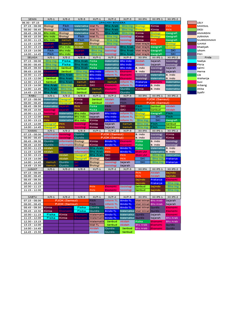 Tolong Diperiksa Roster Ma | PDF