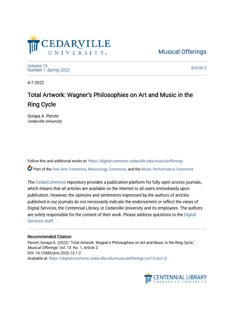 Wagners Philosophies of Music in The Ring Cycle | PDF | Richard Wagner