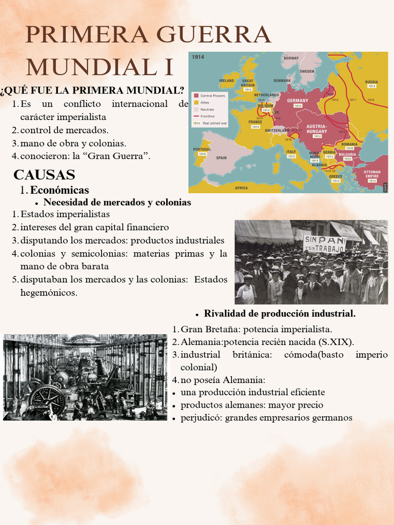Causas y Desarrollo de la Primera Guerra Mundial | PDF | Austria ...