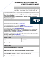 SRS Referee Questionnaire 2011 2012