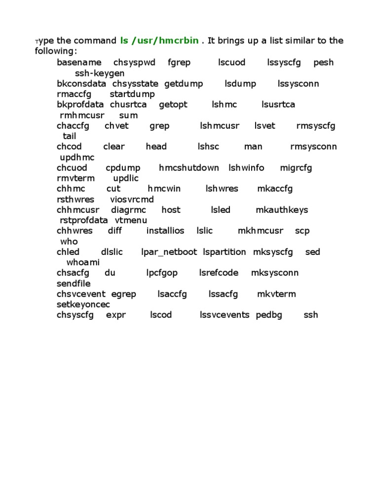 HMC Commands | PDF | Computers | Technology & Engineering