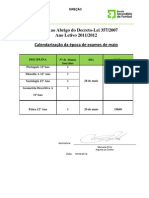 Exames 357 - época de maio 2012