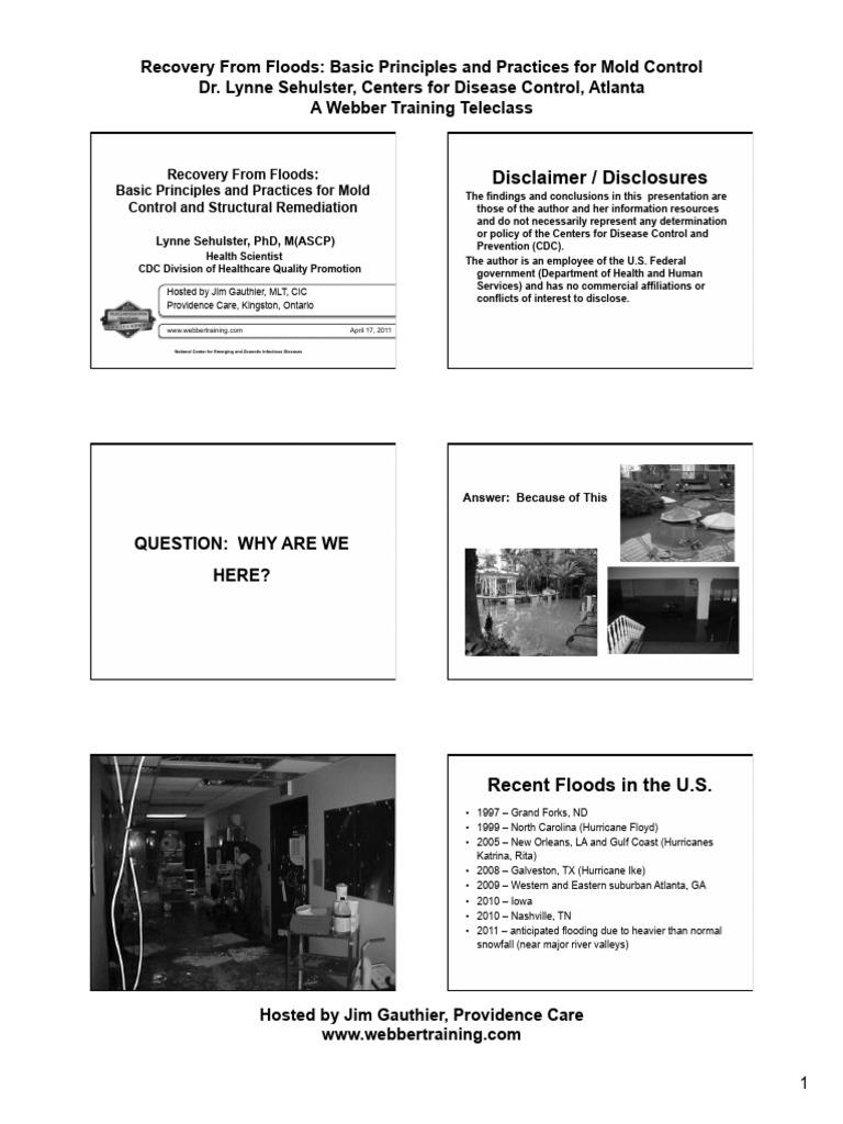 Mold Control After Flood Recovery | PDF | Mold