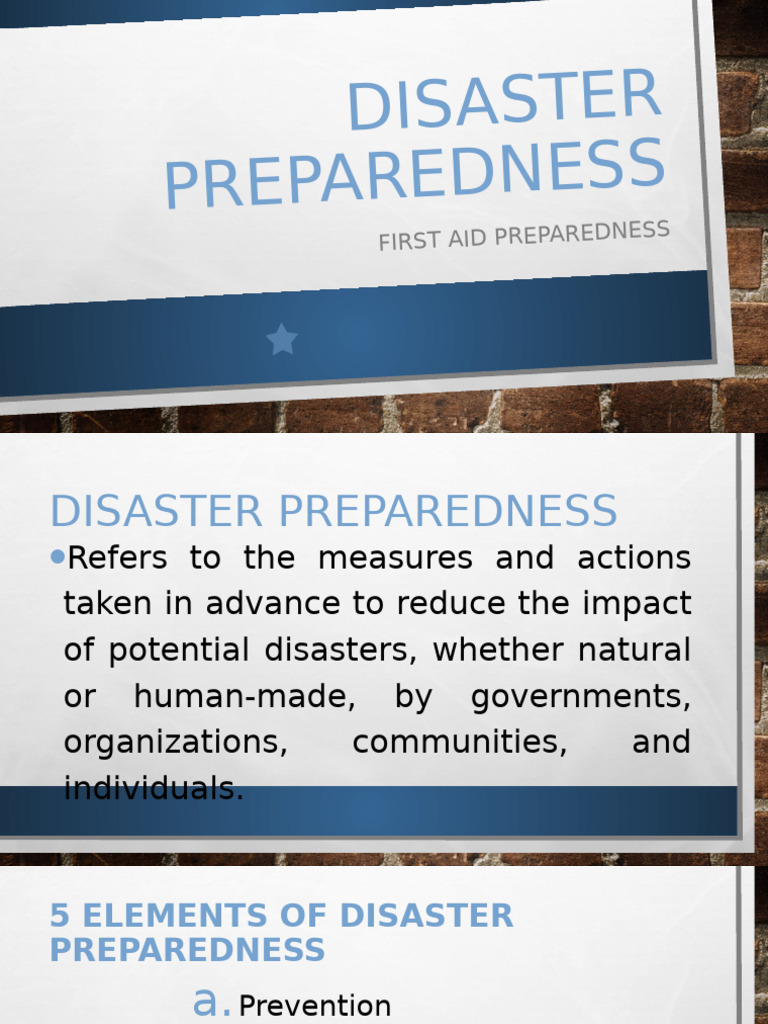 Disaster and First Aid Preparedness Guide | PDF | Cardiopulmonary ...