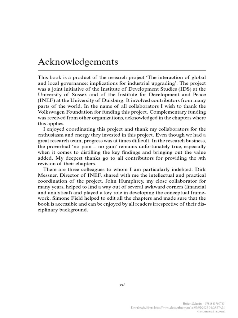 Acknowledgements | PDF