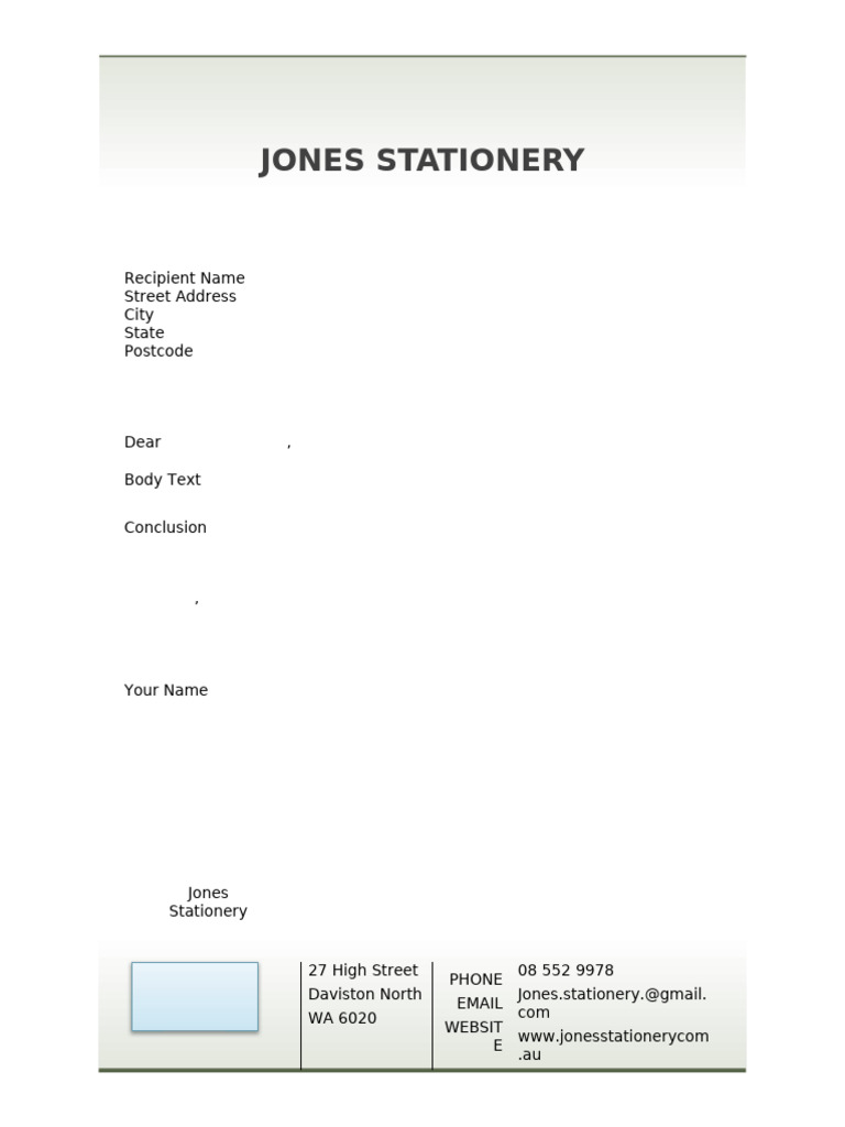 BSBTEC301 A2 Letter Template Draft | PDF