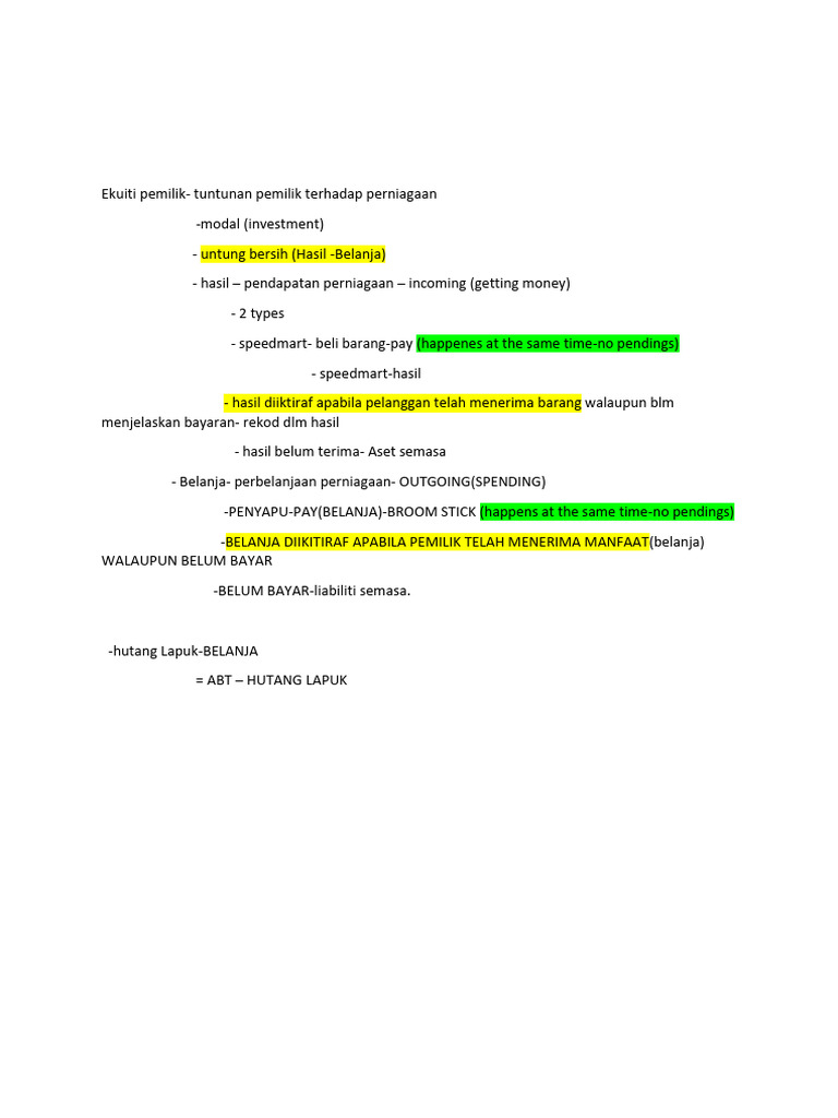 Format Ekuiti Pemilik dalam Perniagaan | PDF