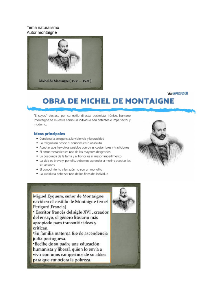 Educación corporal según Montaigne | PDF | Michel De Montaigne | Moralidad