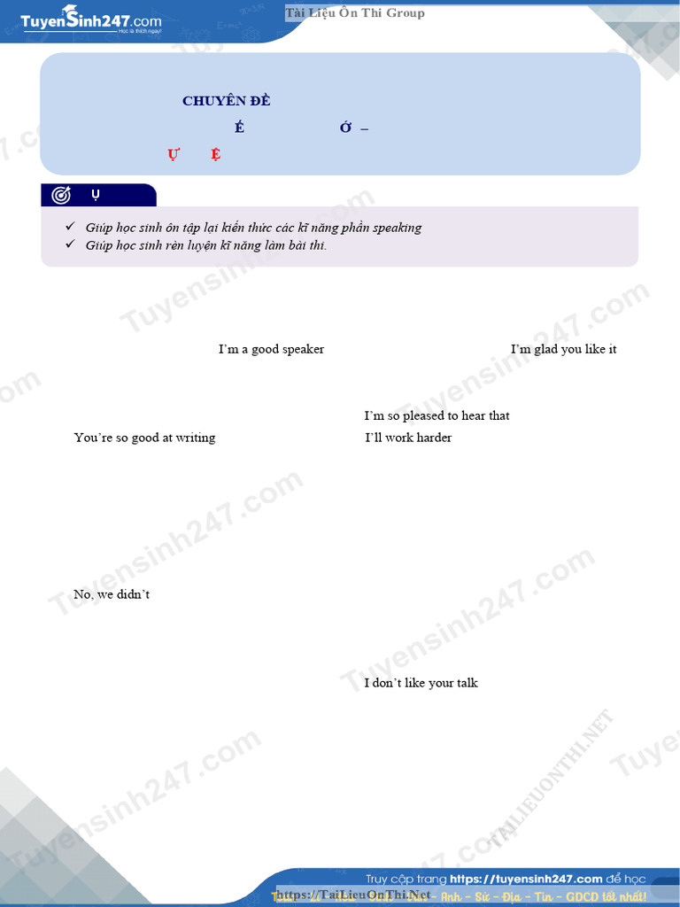 BTVN Unit 4 Speaking 1689566787 | PDF