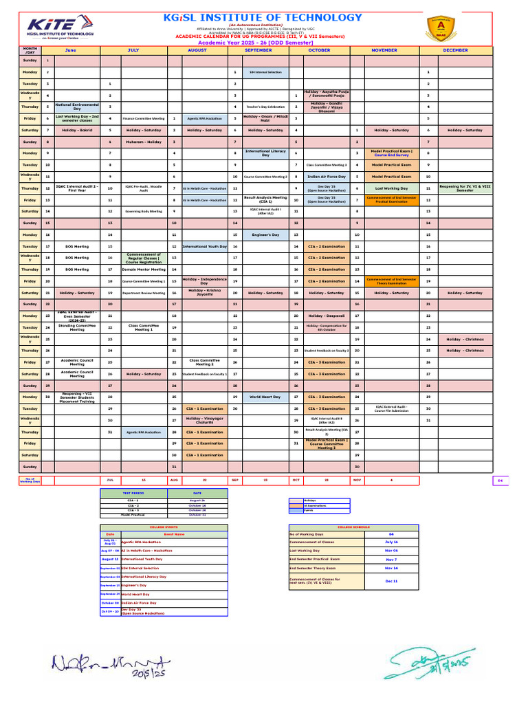 Gondwana University Academic Calendar 2025-26 | PDF | Academic Term ...