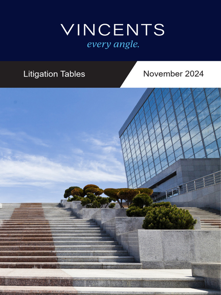 Comprehensive Litigation Tables 2024 | PDF | Money | Economies