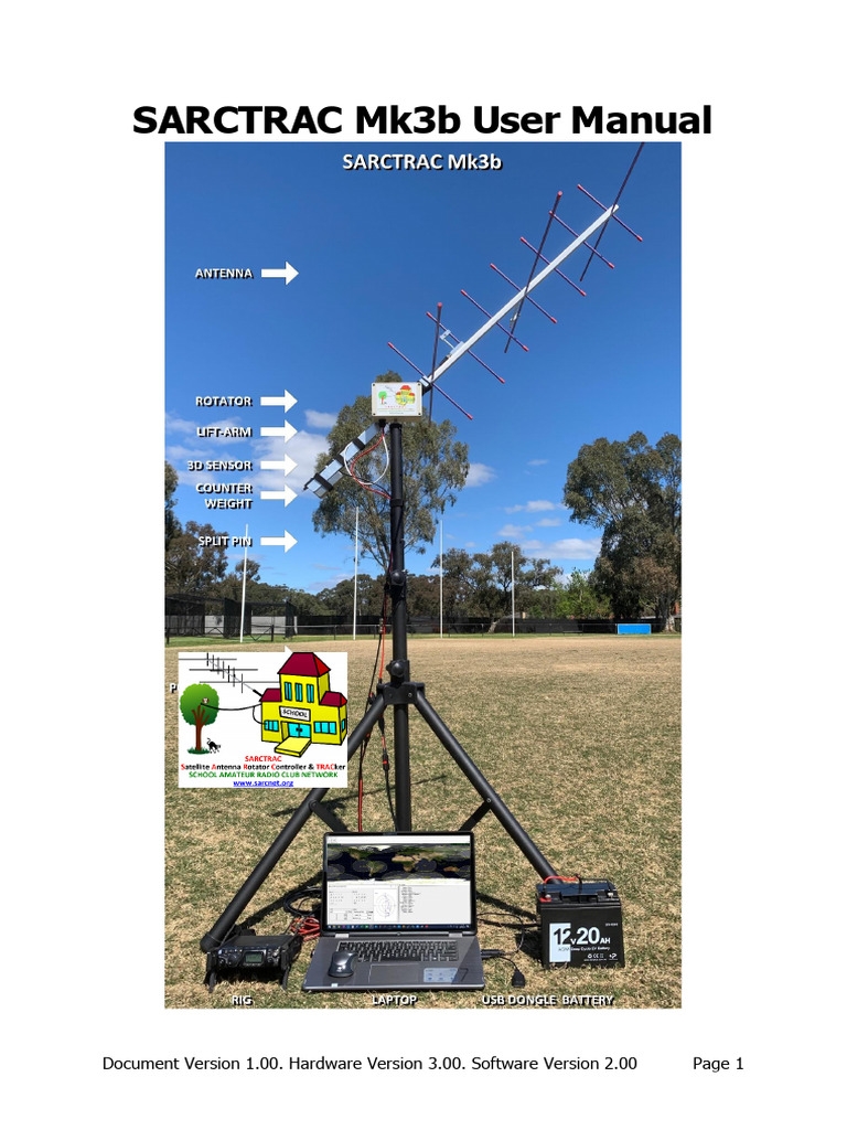 SARCTRAC Mk3b User Manual | PDF | Tripod (Photography) | Wi Fi