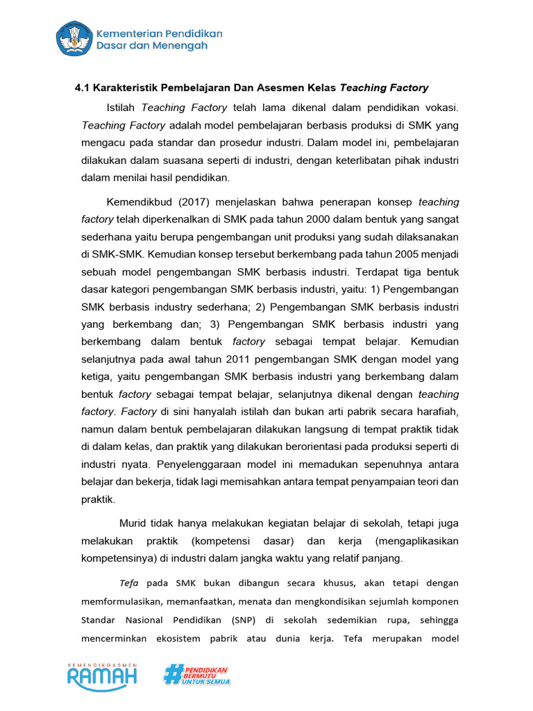 Rancangan Pembelajaran Teaching Factory | PDF