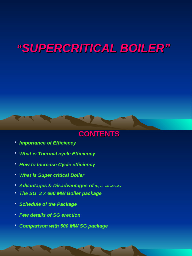 Supercritical Boiler Efficiency Insights | PDF | Boiler | Energy Conversion