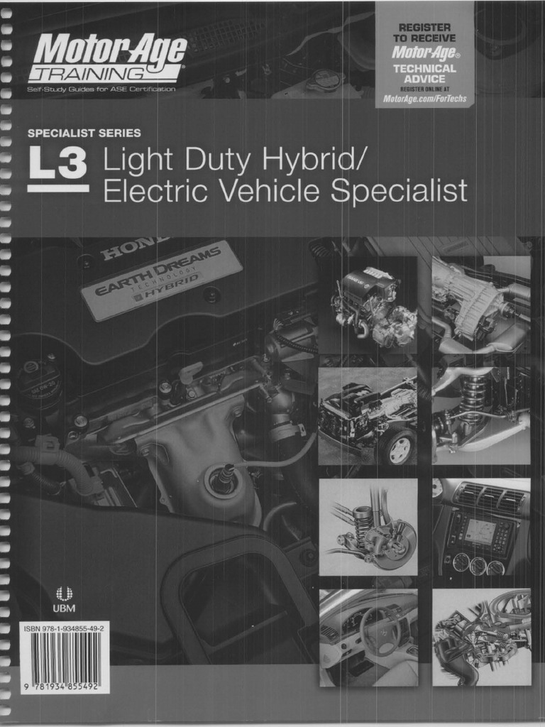 ASE Test Prep L3 Light Duty Hybrid Electrical Vehicle Specialist | PDF