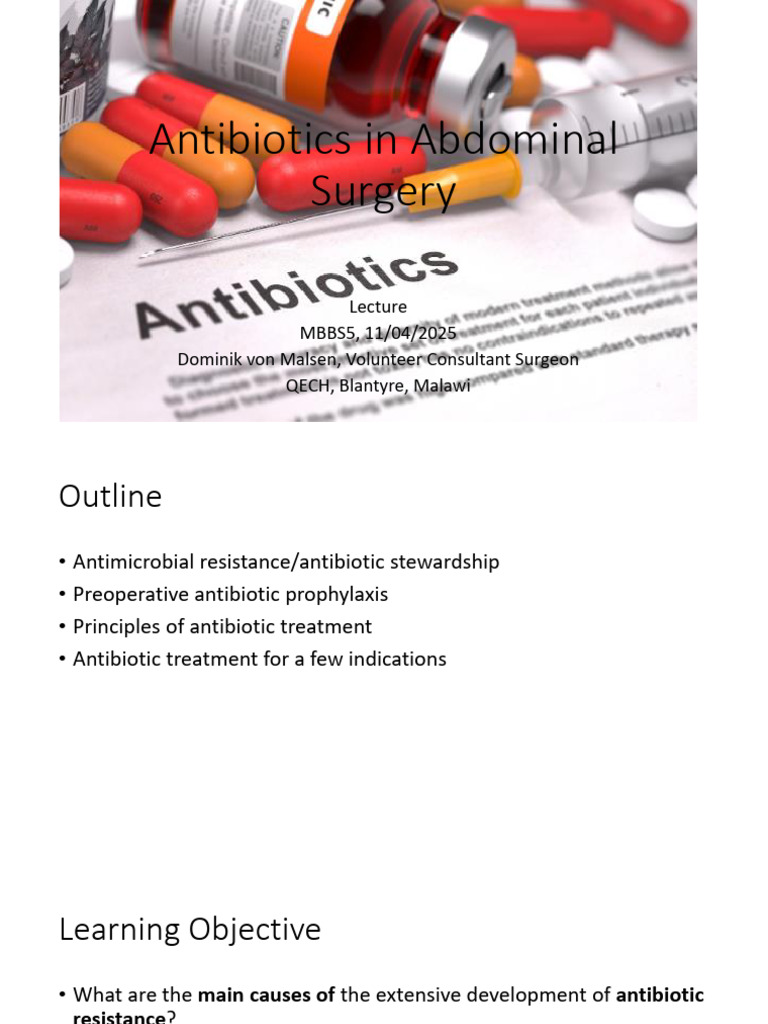 Antibiotic Stewardship in Surgery | PDF | Antimicrobial Resistance ...