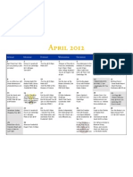 April 2012 Calendar