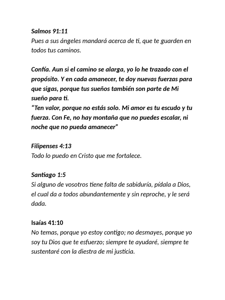Versículos de Fe y Confianza en Dios | PDF
