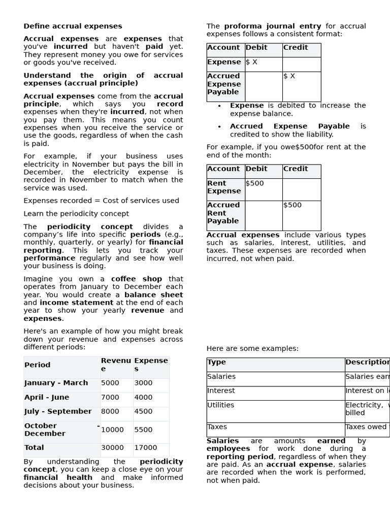 Understanding Accrued Expenses | PDF | Accrual | Debits And Credits