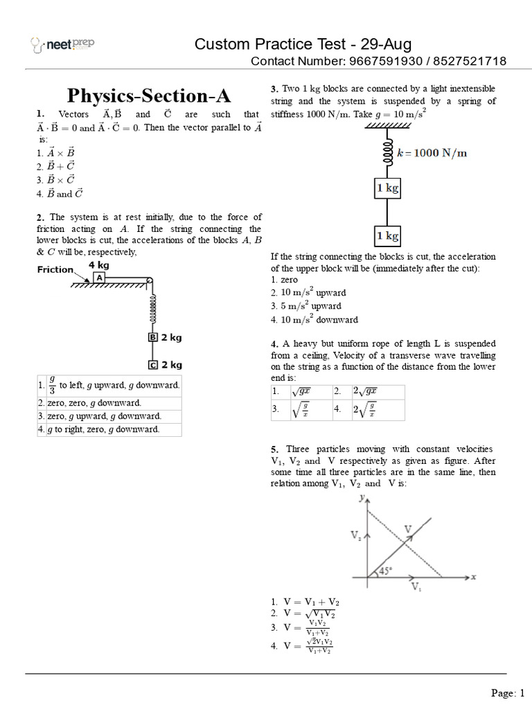 Physics Practice Test Questions | PDF | Chemical Bond | Chemical ...