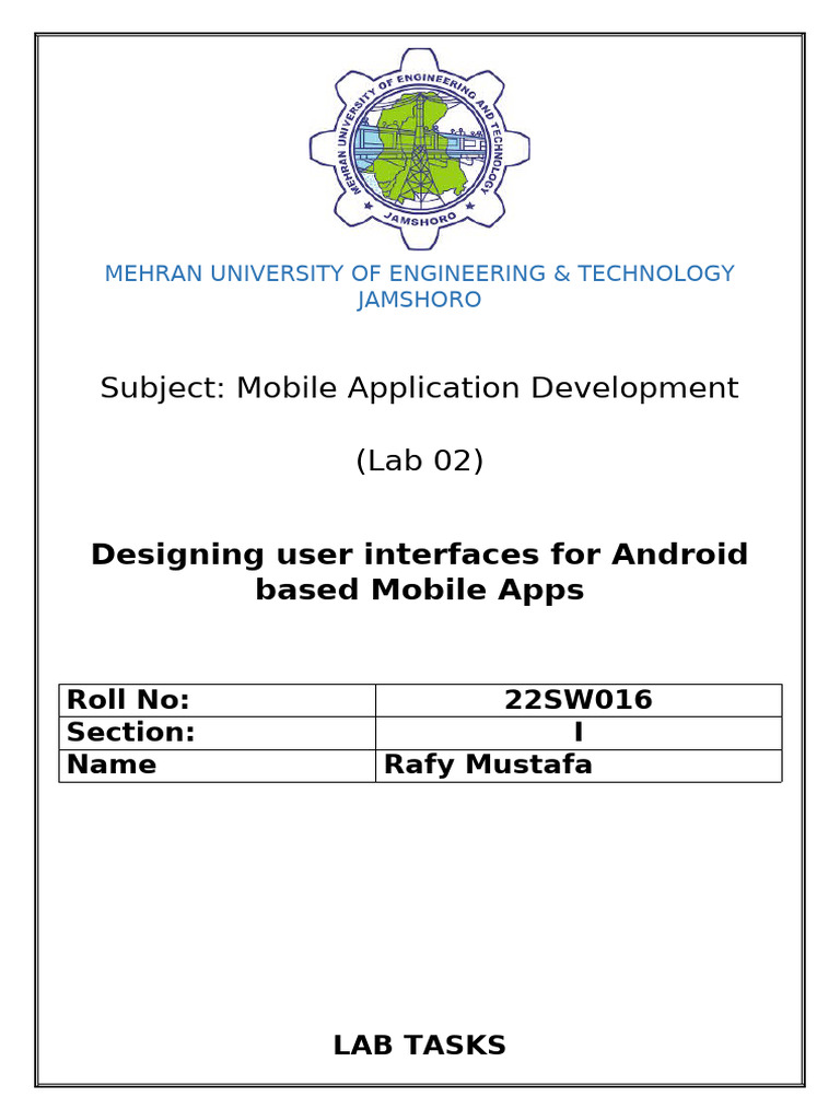 22SW016 (Sec - 1) - MAD Lab 02 | PDF | Icon (Computing) | Software