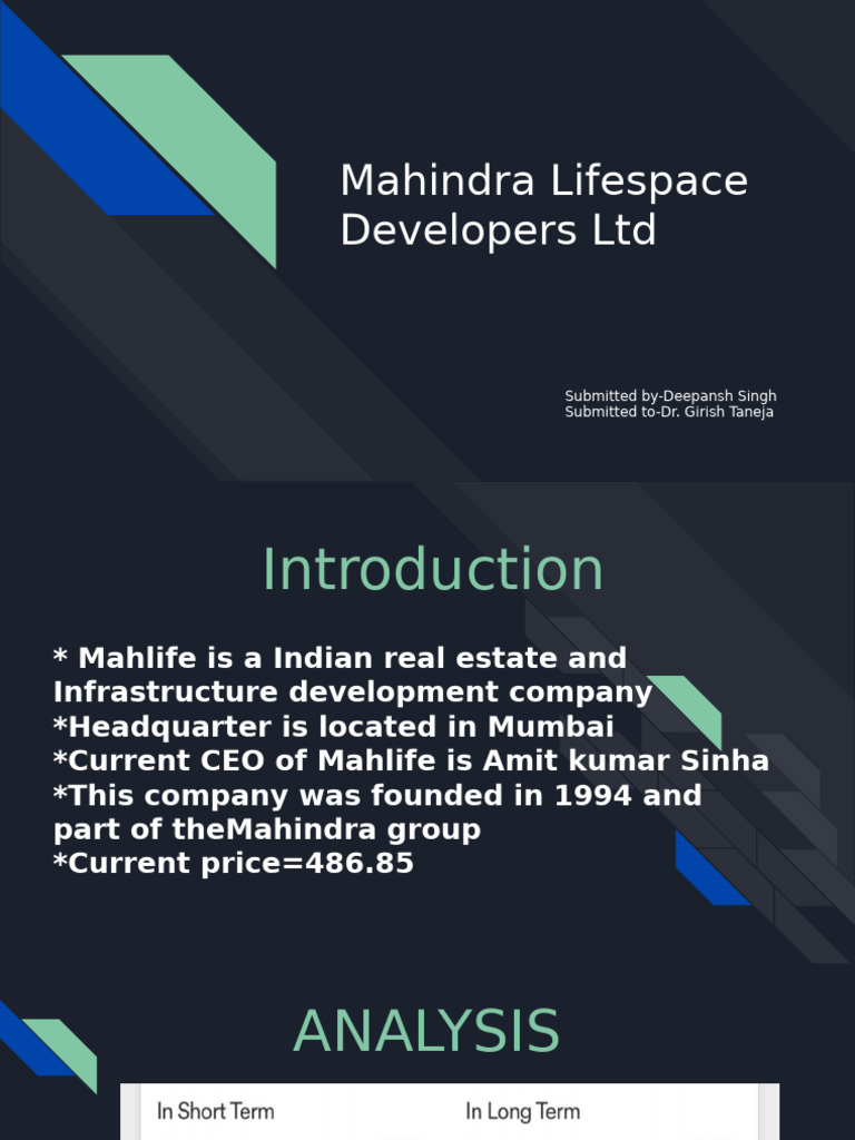 Mahindra Lifespace Developers Ltd. | PDF