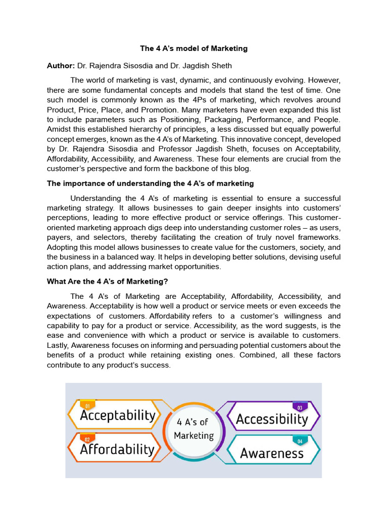 Understanding the 4 A's of Marketing | PDF | Brand | Marketing