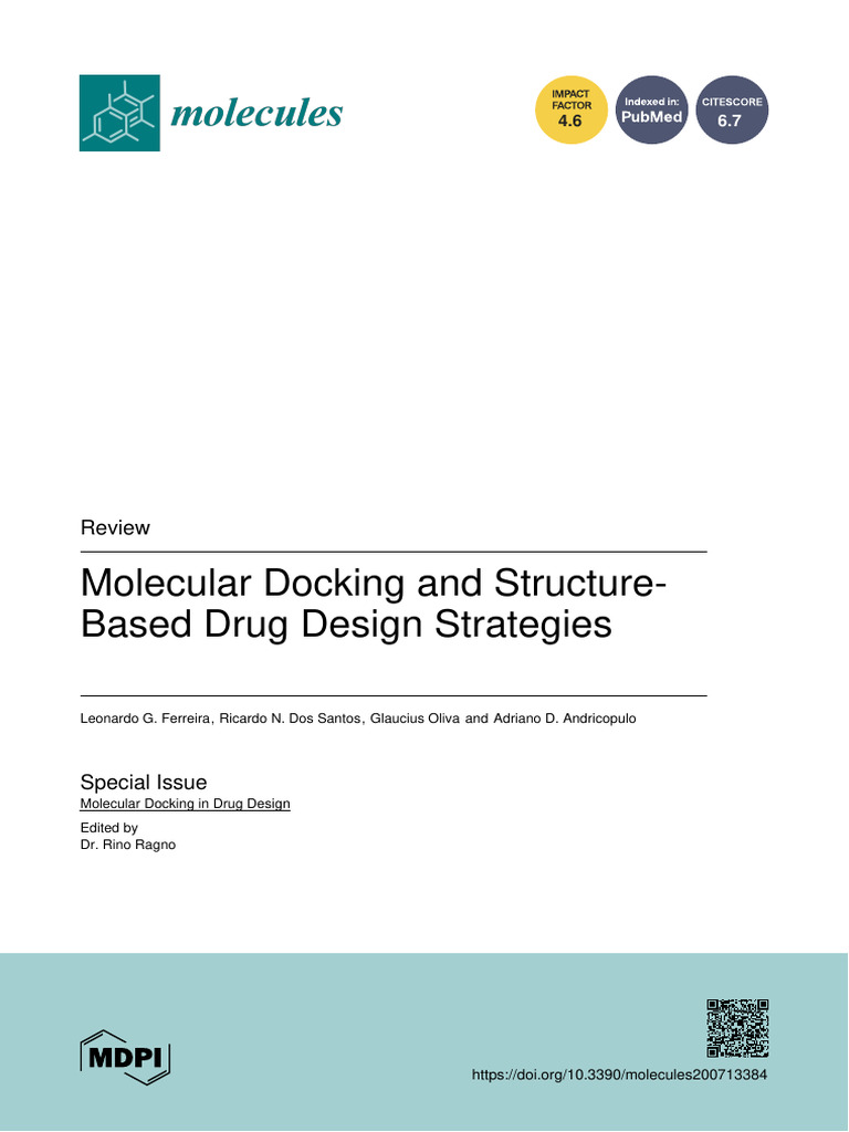 Molecular Docking SBD Strategies Molecules-20-13384-With-cover | PDF ...
