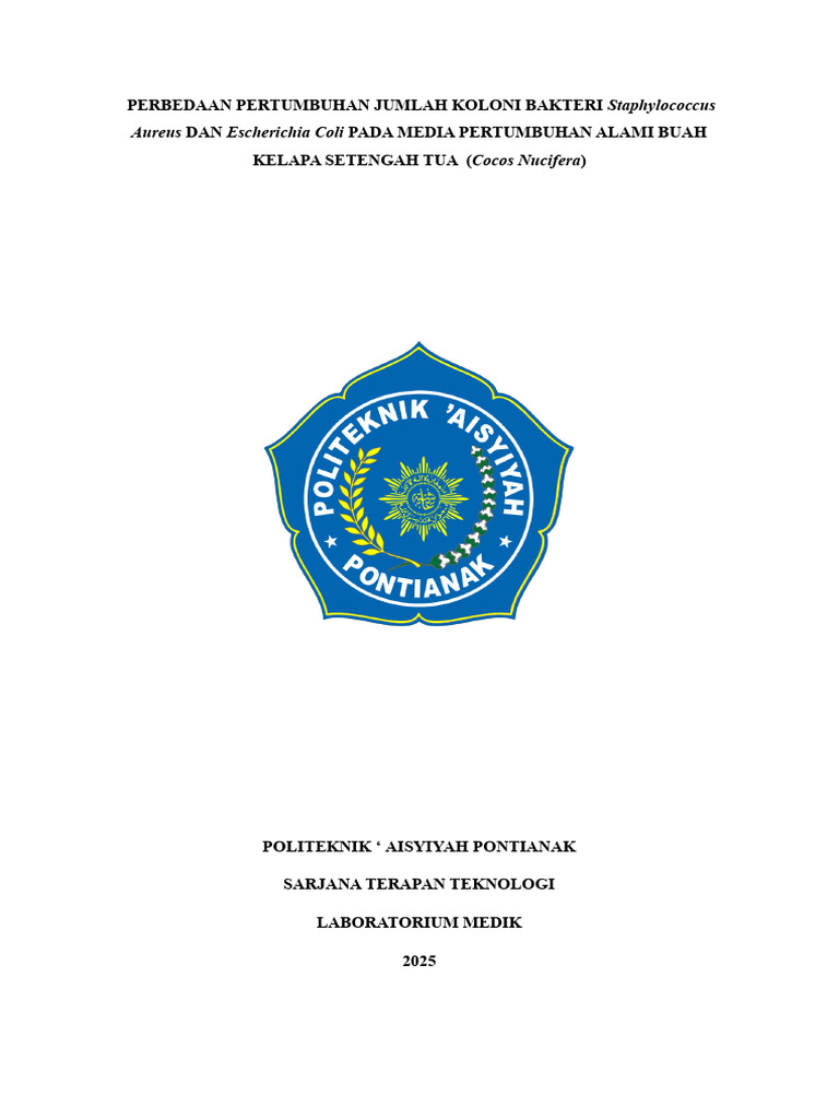 Perbedaan Pertumbuhan Jumlah Koloni Bakteri Staphylococcus Aureus Dan ...