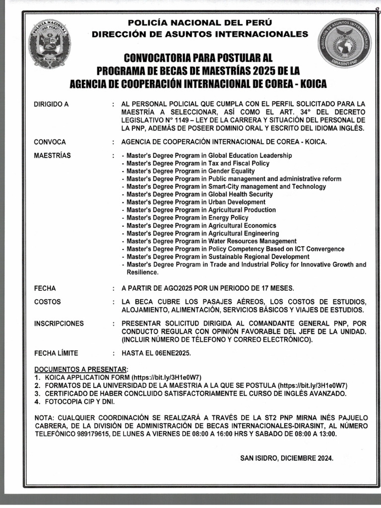 Convocatoria para Postular Al Programa de Becas de Maestrías 2025 de La ...