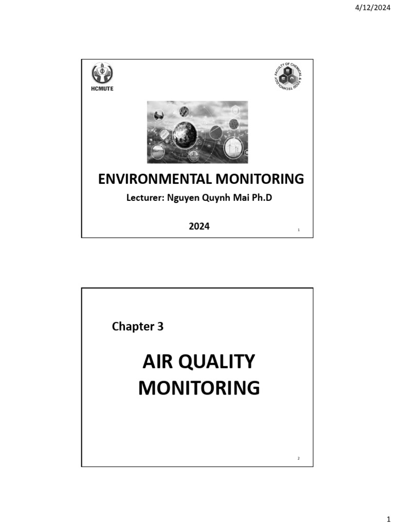 Chapter 3 Air Monitoring Handout | PDF