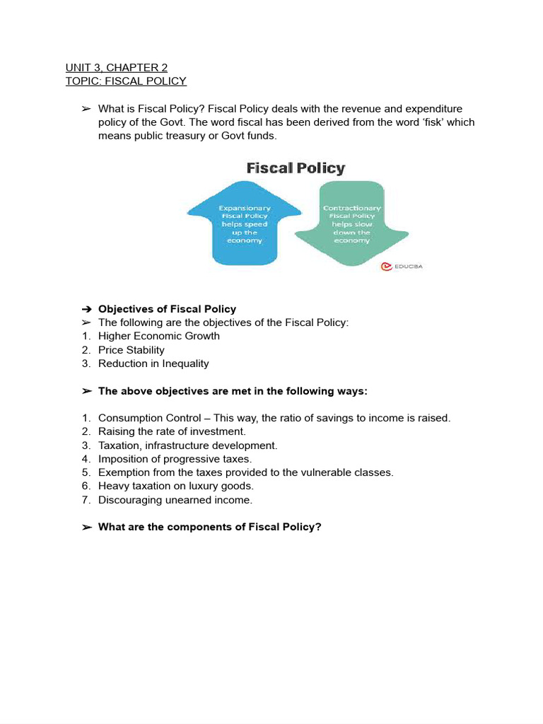 Understanding Fiscal Policy Essentials | PDF | Fiscal Policy | Taxes
