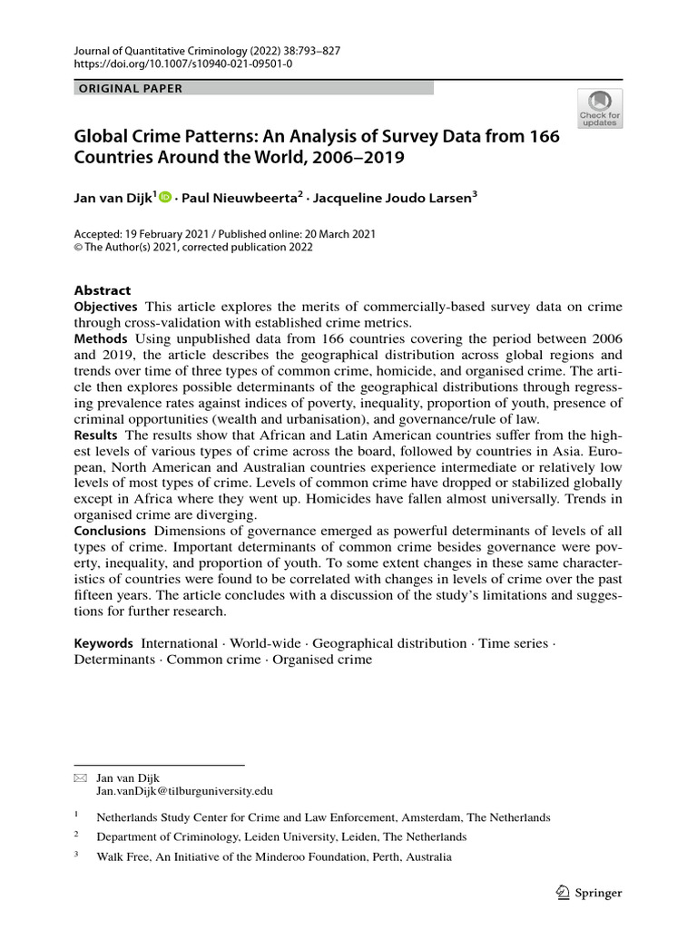 Global Crime Trends: 2006-2019 Analysis | PDF | Crimes | Crime & Violence