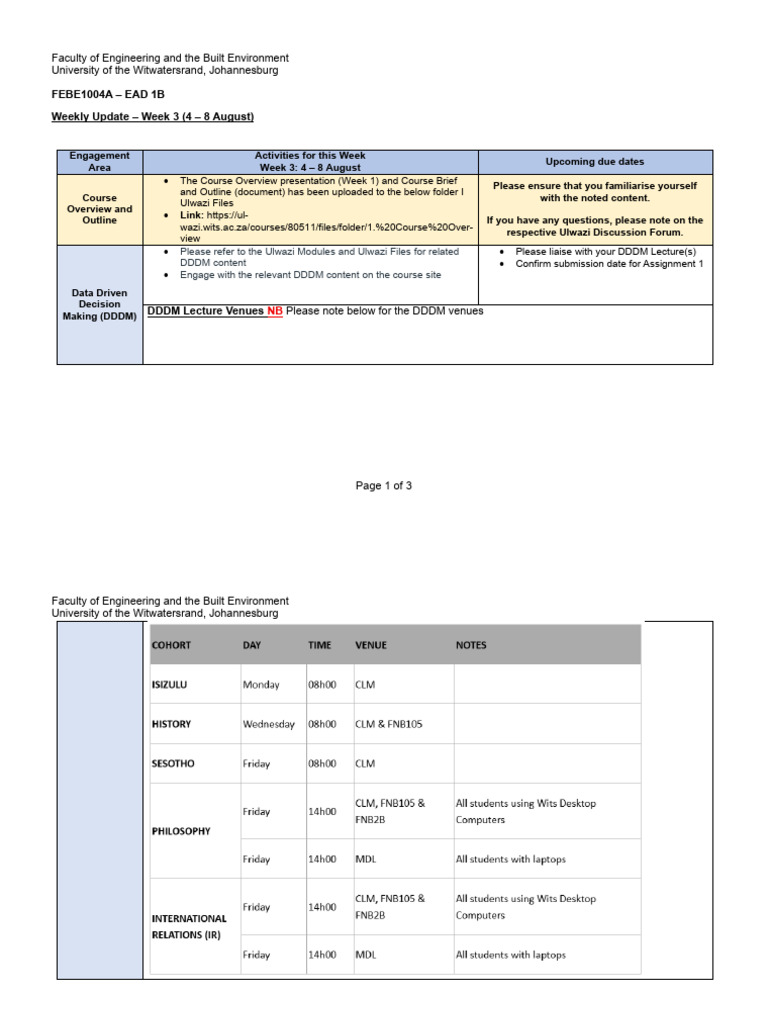 FEBE1004A (Weekly Update) Week 3 (2025) | PDF | Data Management ...
